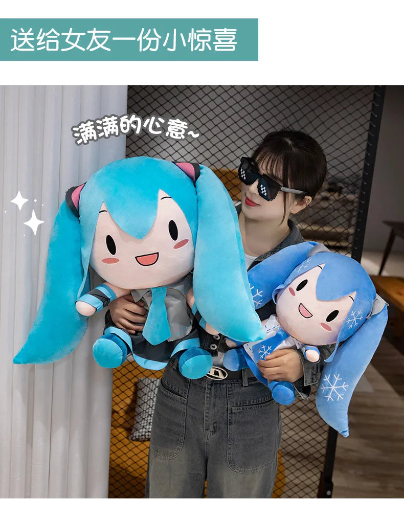 Lovely Hatsune Miku Fufu Plush Toys Preciality Classic Deep Sea Collection SEGA Hatsune Miku Stuffed Doll  Kids Xmas Gifts