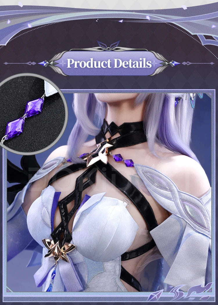 Skirk Cosplay Costume Game Genshin Impact【S-2XL】DokiDoki-SR Skirk Wig Women Halloween Costume Plus Size