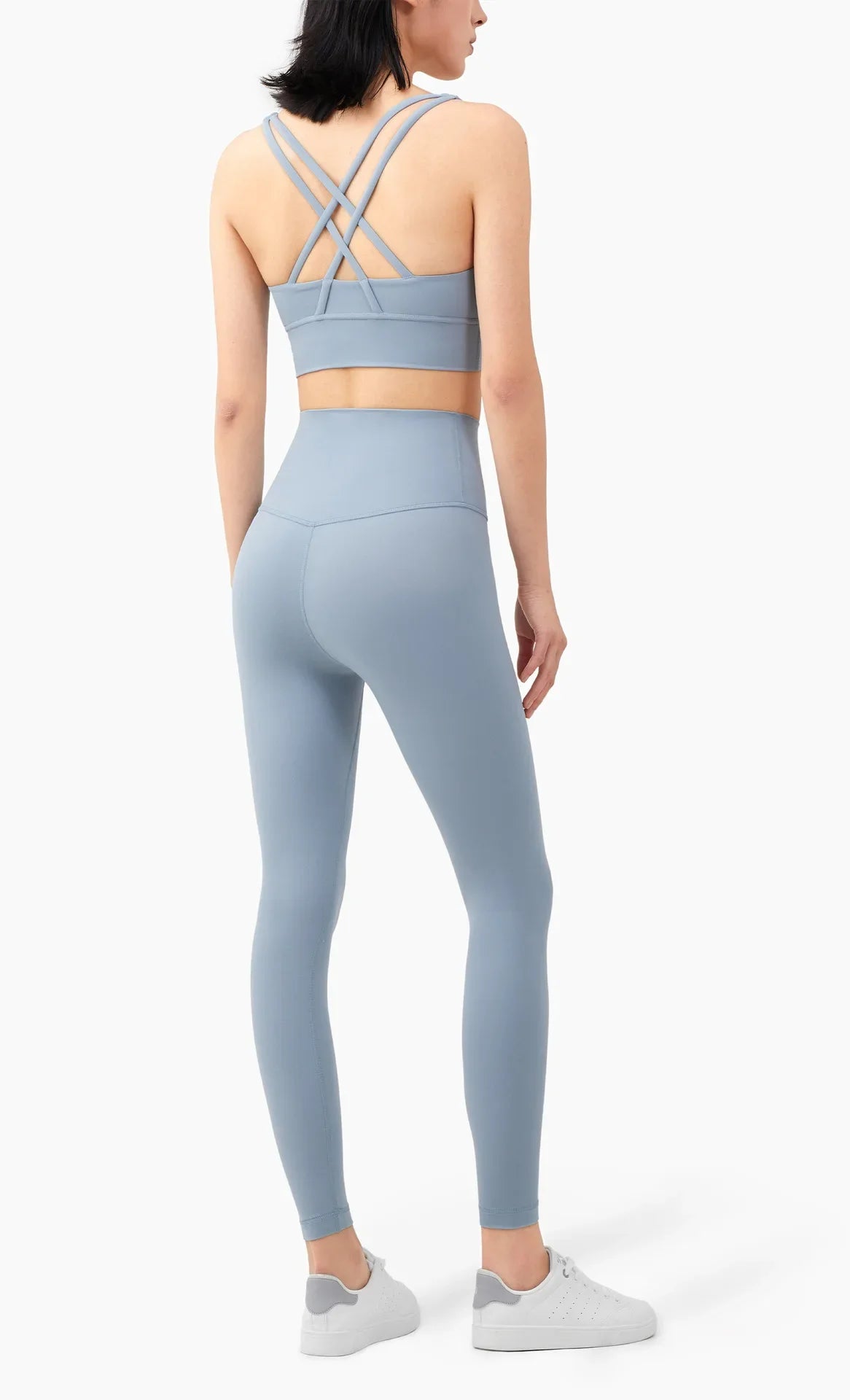 Women’s 2 Piece Yoga Set Sleeveless Cross Back Sports Bra and Leggings Athletic Tracksuit Pilates Fitness