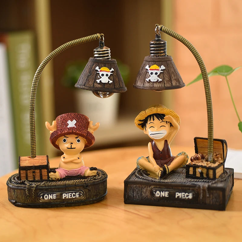 One Piece Anime Figure Luffy Chopper Figures 3D LED Night Light Desktop Lamp GK Statue Room Decora Desk Birthday Christmas Gift
