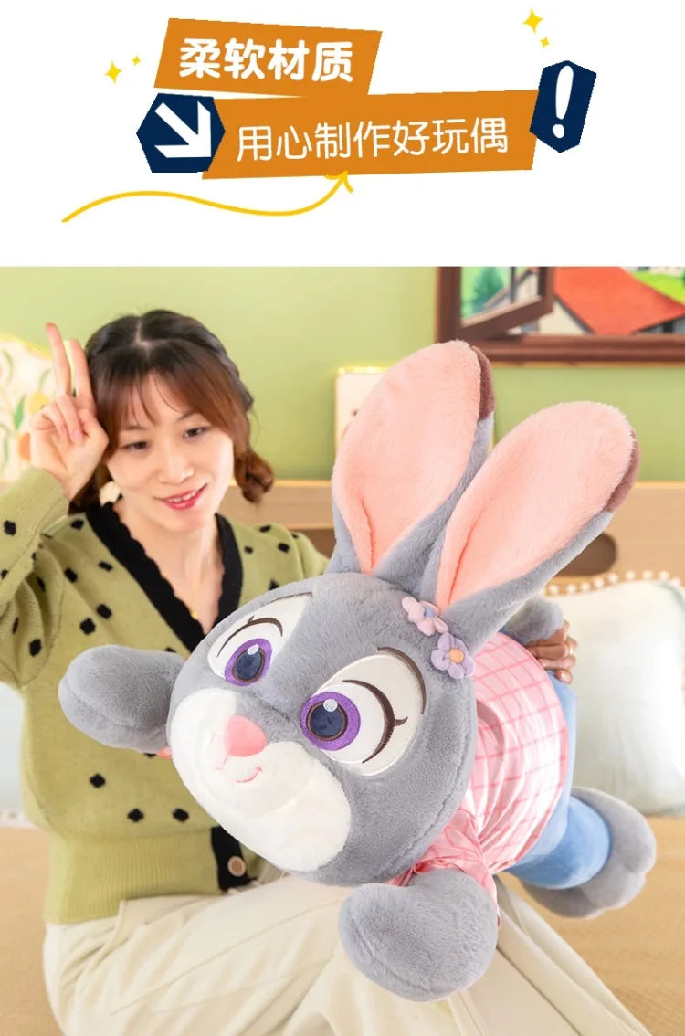 45/60/80cm Big Size Judy Hopps Nick Wilde Anime Plush Stuffed Doll Zootopia Kawaii Peluche Children's Kawaii Pillow Holiday Gift