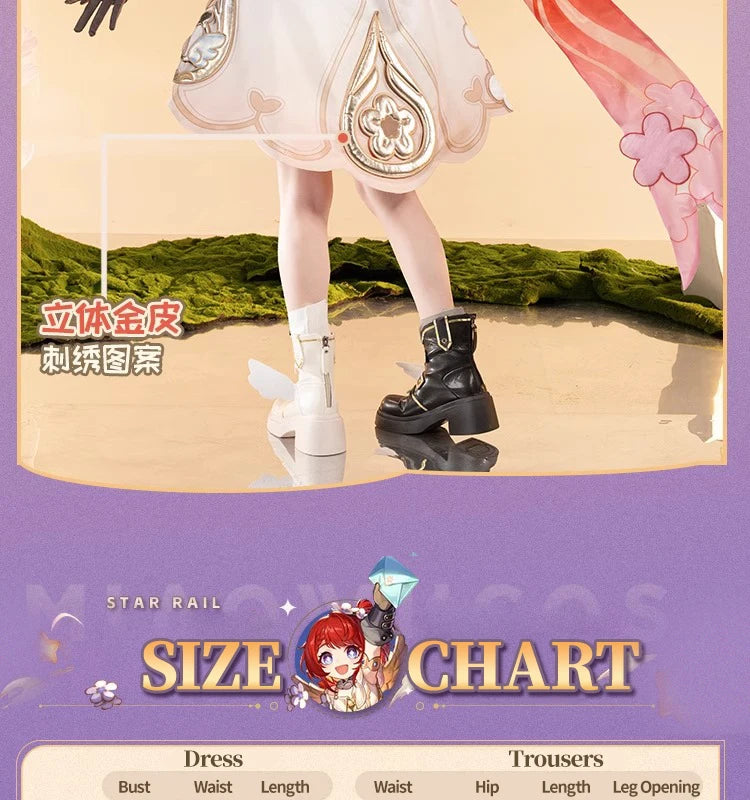 Honkai Star Rail Tribbie Cosplay Costume Wig Dress Uniform Headwear Wings Halloween Party Women Girls Carnival Role Play Props