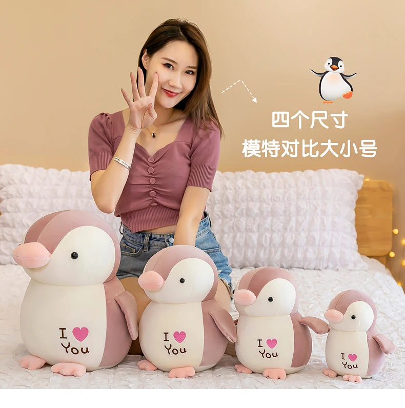 30cm Cute Soft Love Penguin Plush Toys Office Pillow Home Comfort Cushion Child Decor Christmas Gift Cotton Doll Stuffed Toys