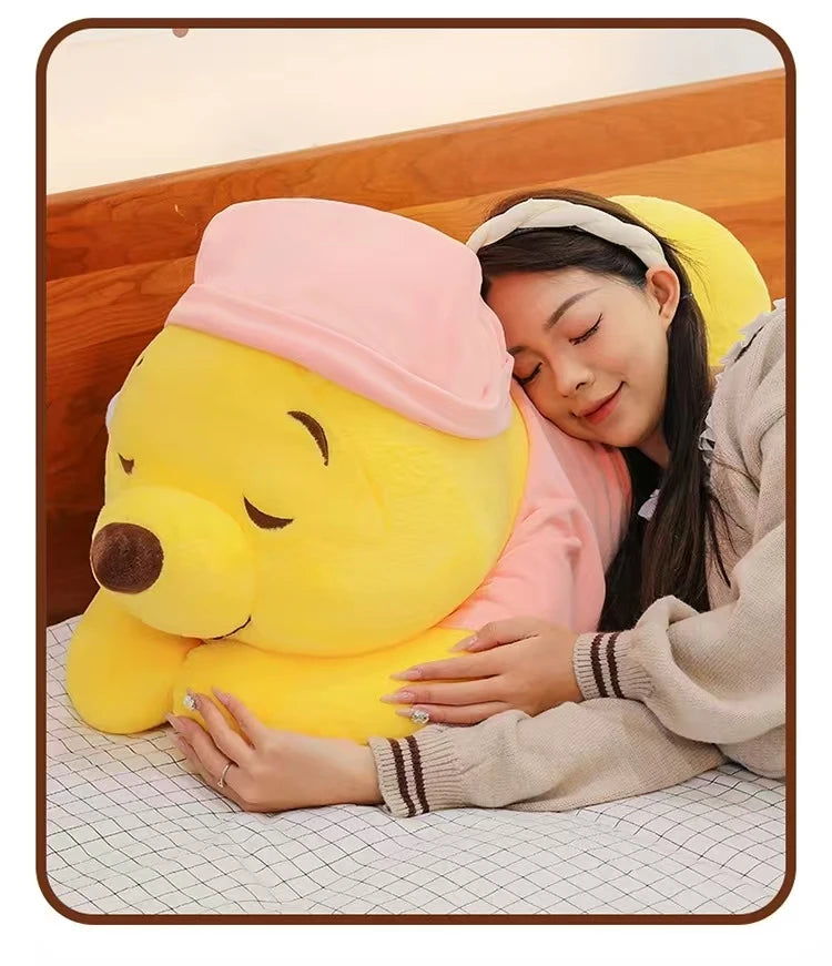 35CM-80CM New Disney Winnie The Pooh Plush Toy Cute Cartoon Bear Stuffed Doll Soft Anime Pillow Kawaii Souvenir Birthday Gift