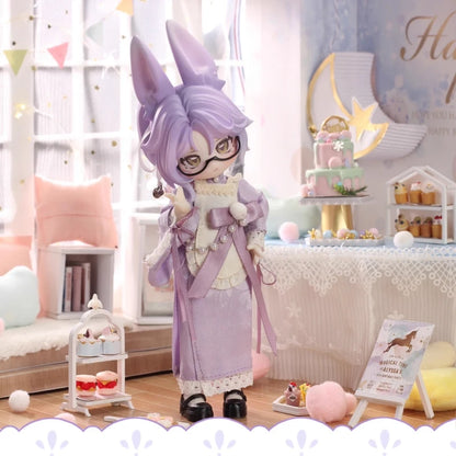 Non-edible Collectible Doll Moon Jumping Time Rabbit Treasure Series 12 Points BJD Blind Box Action Toy Figure Display Piece