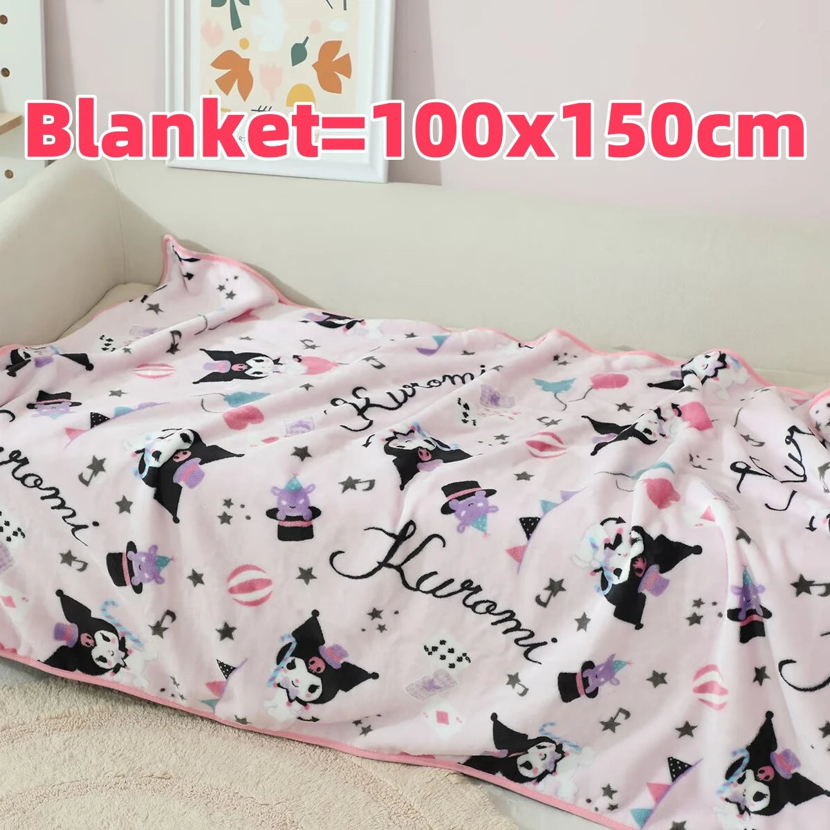 Lovely Kuromi My Melody Plushies Stuffed Anime Headrest Comfortale Soft Cuddly Pillow Cartoon Plush Toy Blanket Xmas Gifts Girl