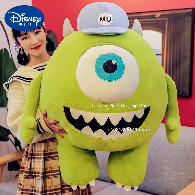 40/60CM Big Size Mike Wazowski Disney Anime Plush Stuffed Doll Kawaii Room Decoration Plushies Pillow Ornaments Holiday Gifts