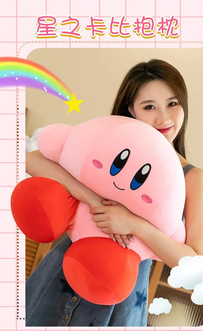 50cm Big Size Star Kirby Anime Plush Stuffed Doll Pink Plushies Room Decoration Kawaii Peluche Pillow Children's Holiday Gift