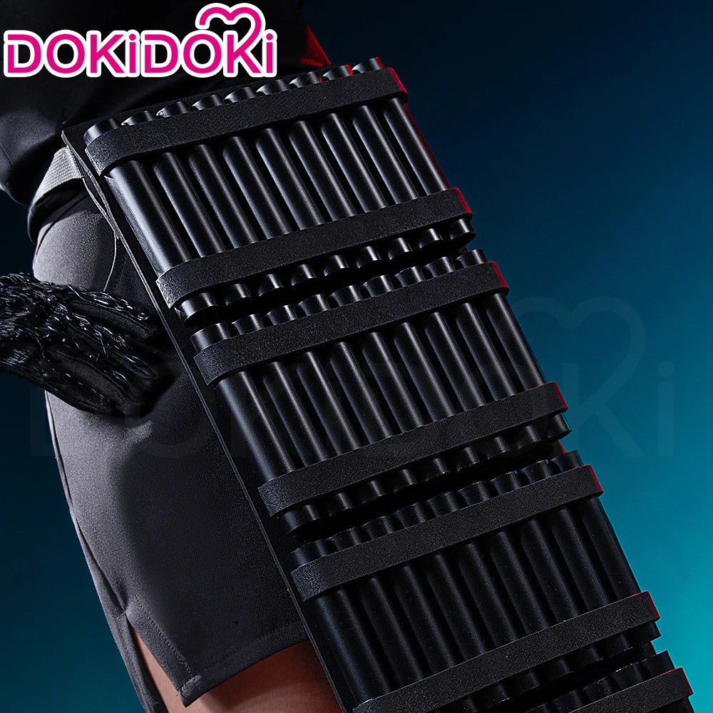 Rezee Demon Cosplay Props Anime DokiDoki Women Black Gloves Vest Apron Device Devil Props Halloween Cosplay Accessories