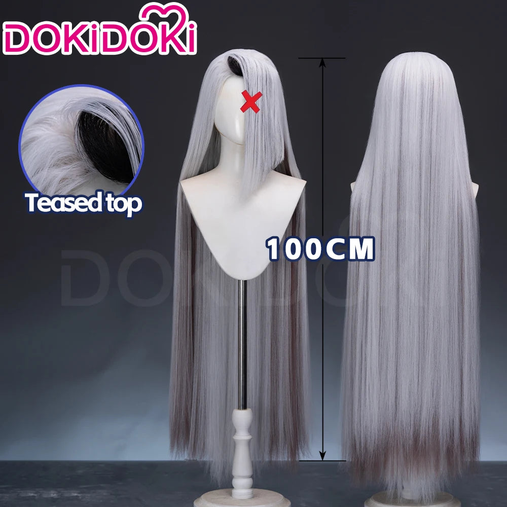 IN STOCK Vaggie Cherry Boom Lillth Morningstar Wig Anime DokiDoki 100cm Long Hair Lillth Cosplay Pre Crimped Wig Free Cap