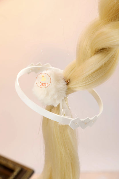 Genshin Impact Alice Cosplay Costume Wig Dress Uniform Headwear Carnival Halloween Party Women Girls Holiday Role Play Outfit