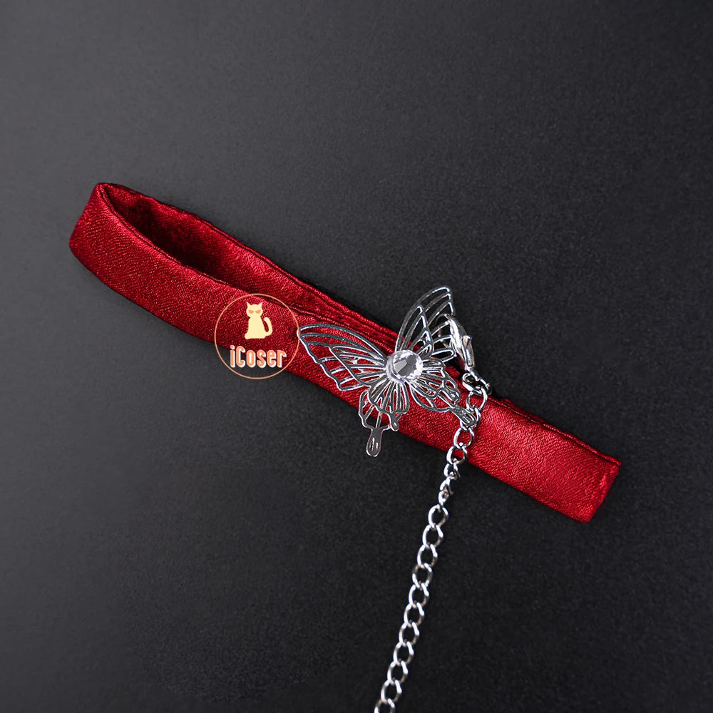 Love and Deepspace MC Cosplay Costume Midnight Waltz Red Dress Heroines New Skin Outfit Sylus Halloween Party for Women Girls