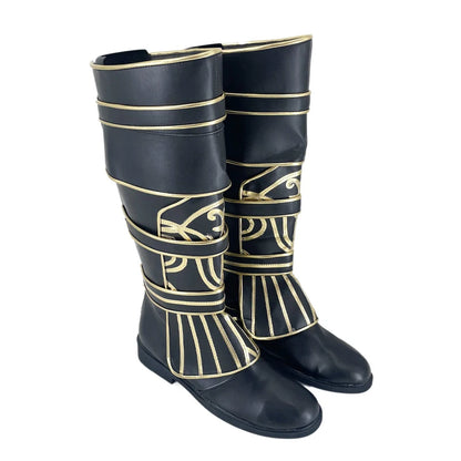 The Doll Gehrman Lady Maria Cosplay Shoes Game Bloodborne Cosplay DokiDoki Men Hunter Black Brown Boots Gehrman Halloween Shoes