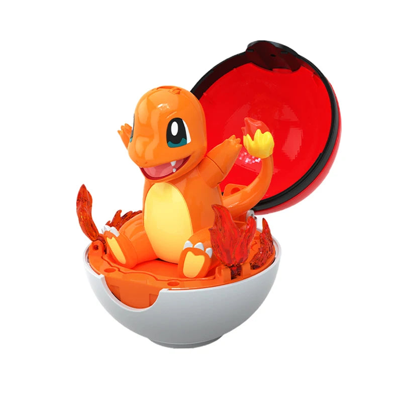 Pokemon Figure Set Pikachu Piplup Cubone Mimikyu Jigglypuff Cute Anime Ornament Pokeball Deformed Figurine Children Toy