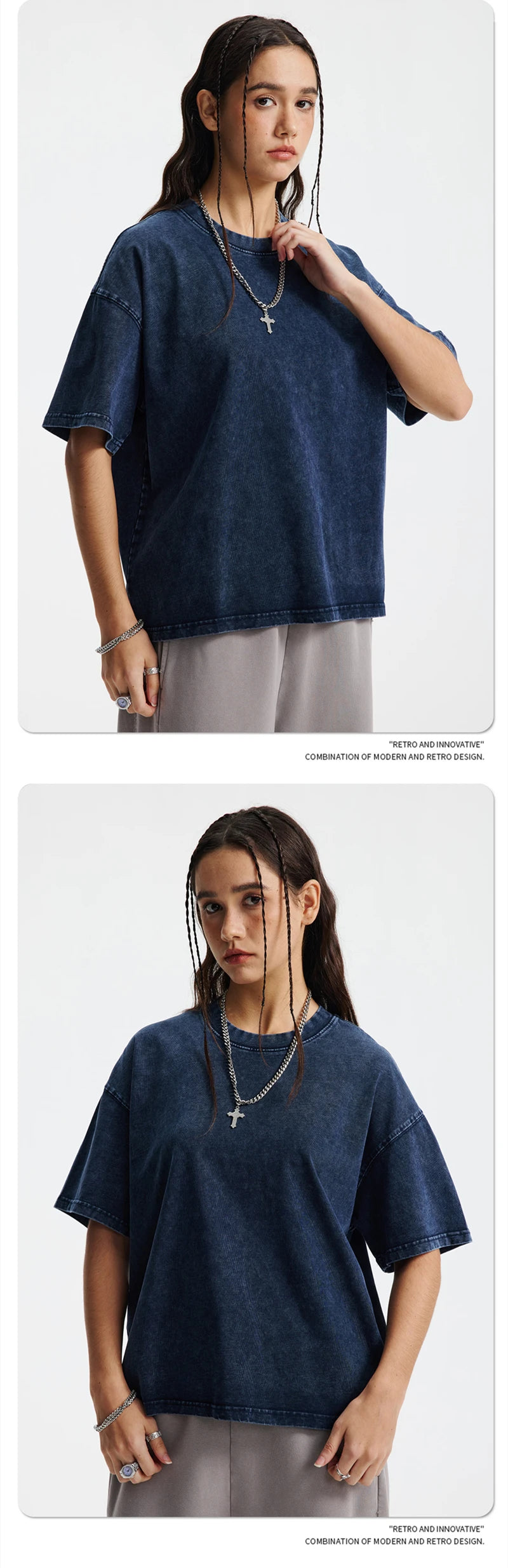 ZODF New Hip Hop Washed Cotton Boxy T-Shirts For Men Unisex Retro Loose Fit Basic Short Version T Shirt Brand Tops HY1076