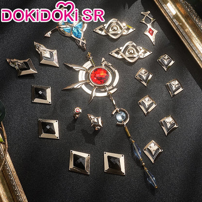 【Ready for Ship】 Anaxa Cosplay Costume Game Honkai: Star Rail DokiDoki-SR HSR Men Costume Anaxa Cosplay Wig Metal Accessory