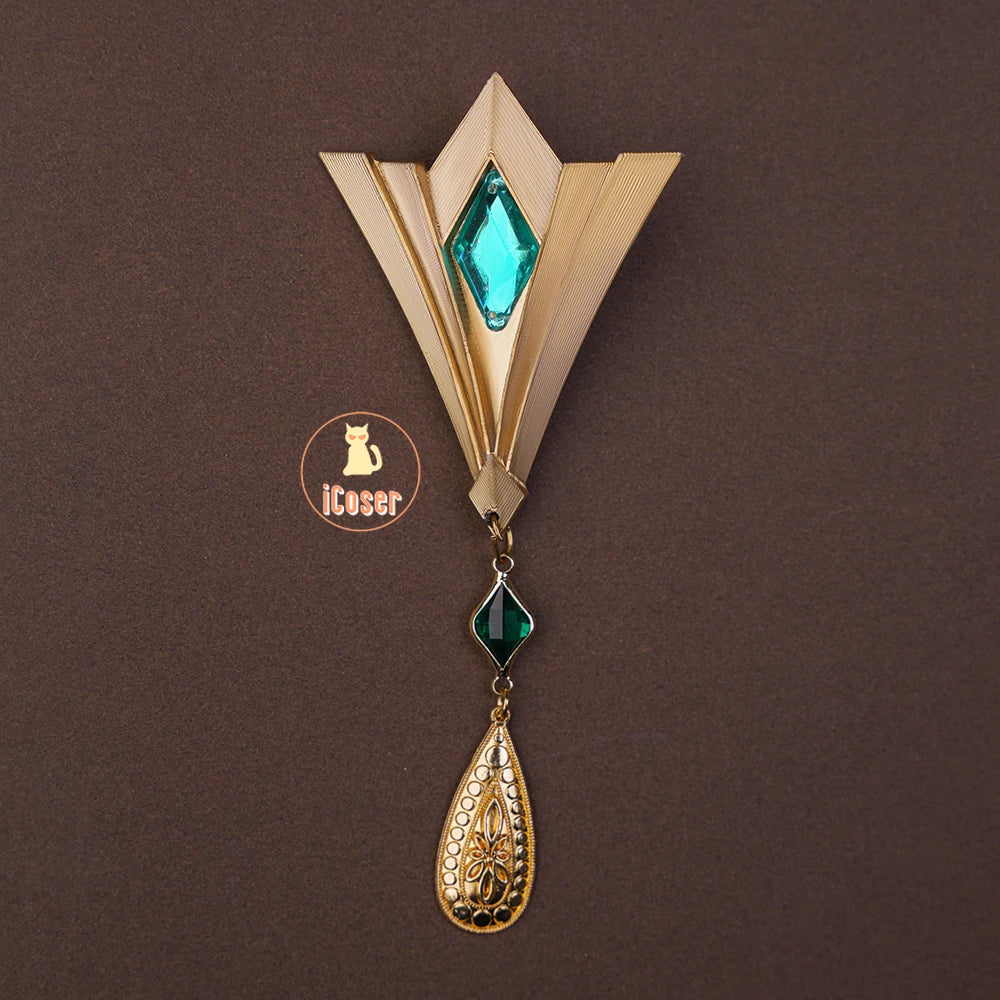 Genshin Impact Nefer Cosplay Costume Wig Dress Uniform Outfit Headwear Carnival Halloween Party for Women Girls Accessory iCoser