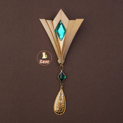 Genshin Impact Nefer Cosplay Costume Wig Dress Uniform Outfit Headwear Carnival Halloween Party for Women Girls Accessory iCoser