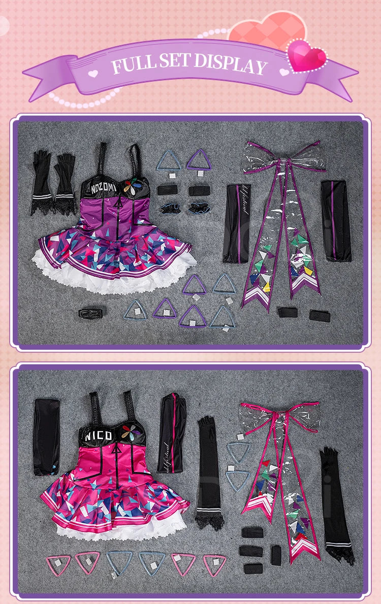 Honoka Kousaka Kotori Minami Tojo Nozomi Rin Hoshizora Cosplay Costume Anime LoveLive! Cosplay DokiDoki-R Women Cute Dress