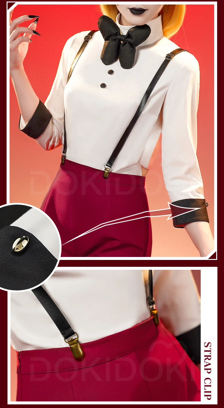 Charlie Morningstar Cosplay Costume Anime【S-3XL】DokiDoki-SR Red Uniform Charlie Morningstar Costume Plus SIze