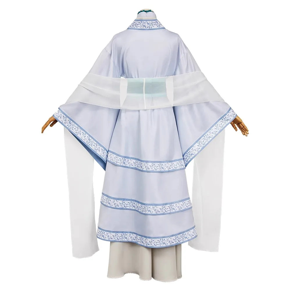 Anime The Apothecary Diaries Jinshi Cosplay Costume White Dress Headwear Earrings Kusuriya No Hitorigoto Maomao Halloween Women