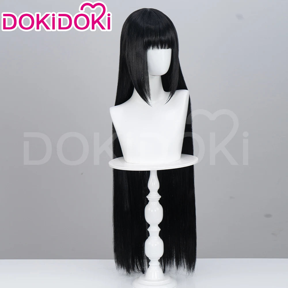 IN STOCK Osaragi Wig Anime Cosplay DokiDoki Women 100cm Black Long Hair Osaragi Cosplay Free Wig Cap