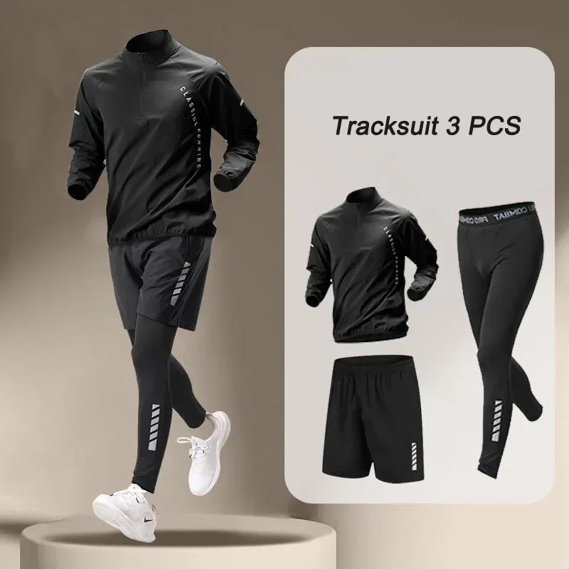 The Codex Sport Men’s Quick Dry Workout Jacket and Jogging Pants Set 1-5 Pcs Fitness Running Sportswear Track Suit