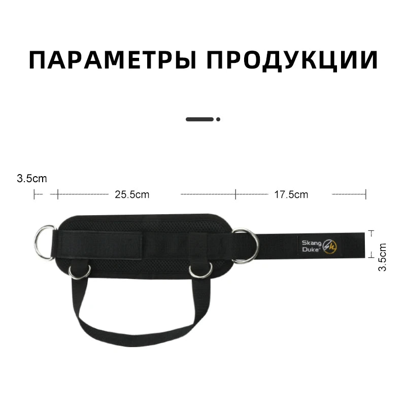 1pc Padded Neoprene Ankle Strap with Double D-Ring for Cable Machines Gym Workouts Leg Extensions - Black 1PC
