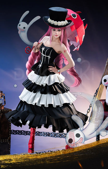 Peronaa Cosplay Costume【S-3XL】DokiDoki-SR Women Cute Dress Ghost Princess Cosplay Hat Umbrella Plus Size