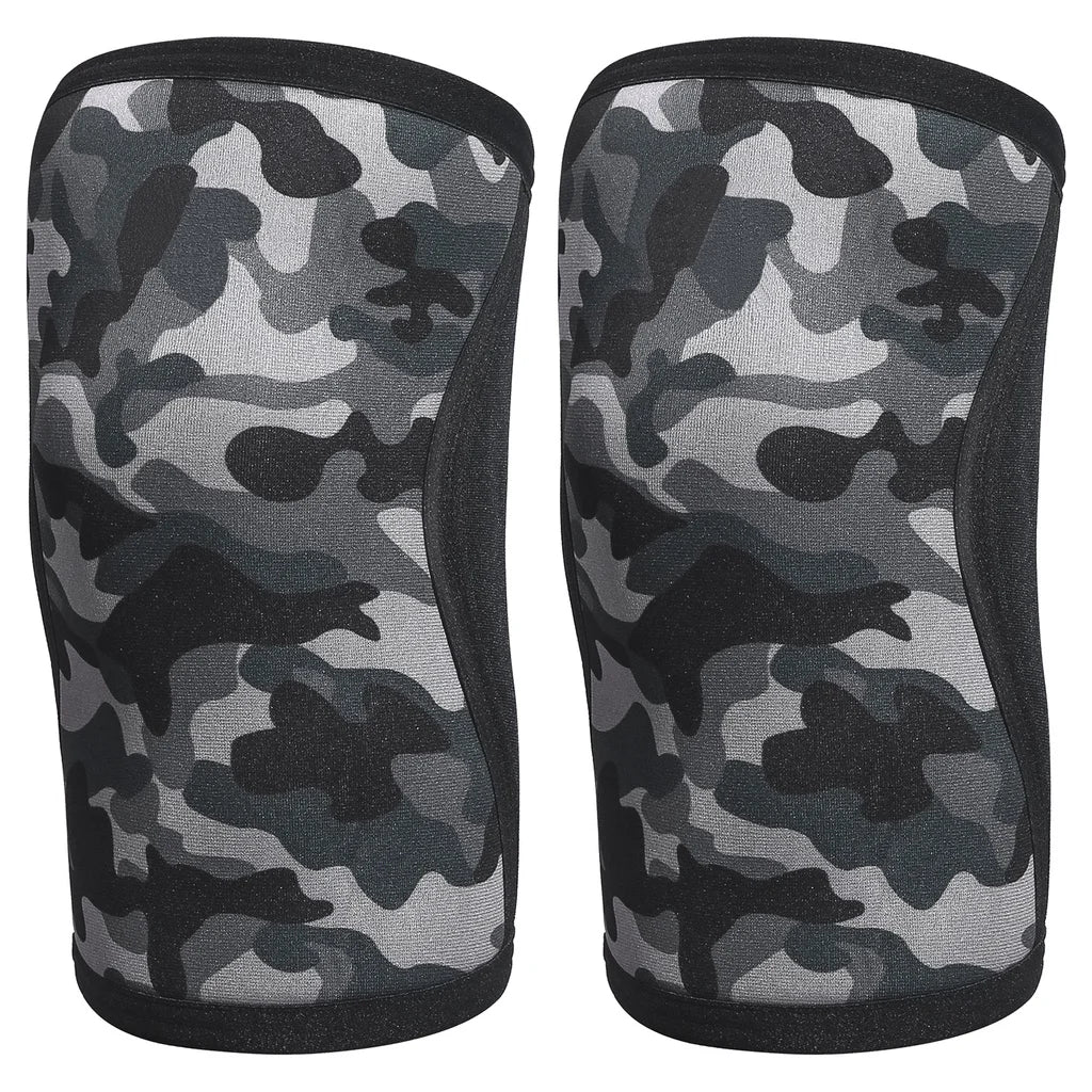 7mm Neoprene Knee Sleeves (Pair) Compression Brace for Weightlifting Squats Deadlifts & CrossFit Support