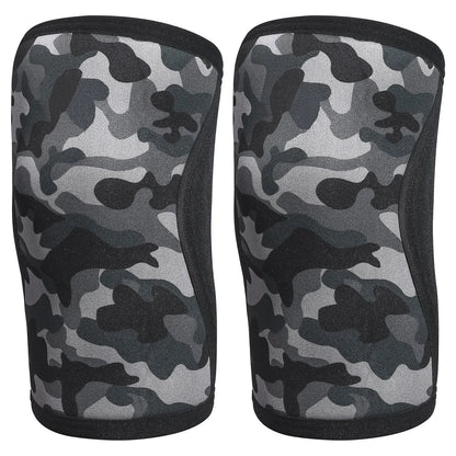 7mm Neoprene Knee Sleeves (Pair) Compression Brace for Weightlifting Squats Deadlifts & CrossFit Support