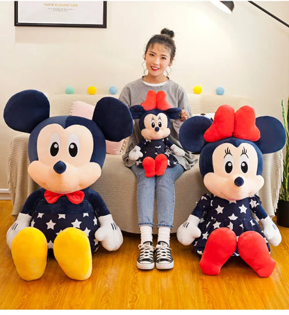 Disney 95cm Plush Star Mickey Minnie Toy Large Couple Mickey Mouse Pillow Kids Stuffed Doll Birthday Xmas Gift for Children