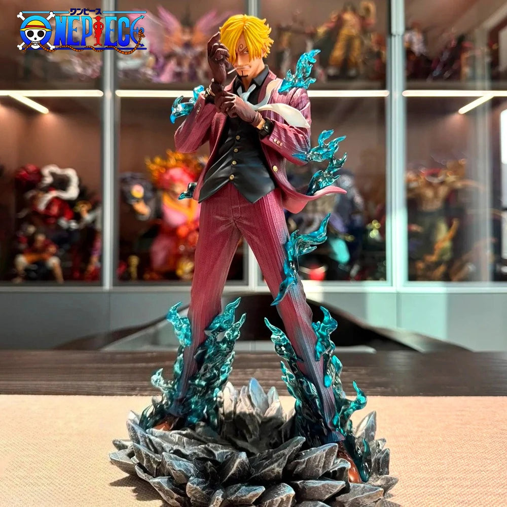 25cm Anime ONE PIECE Sanji PVC Action Figure Statue Desktop Ornament Model Toy Gift