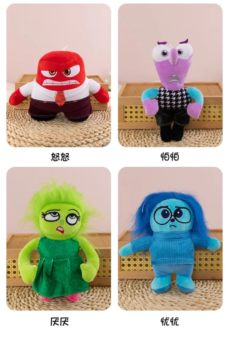 New Inside Out 2 Plush Anxiety Doll Cute Joy Fear Anger Disgust Sadness Riley Plushish Toys Collection Model Toy Birthday Gift