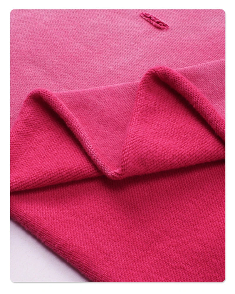 ZODF New Autumn Winter Men Monkey Washed Hoodies Unisex Disstressed Ripped Heavyweight Knitted 450gsm Hooded Pullovers HY0909