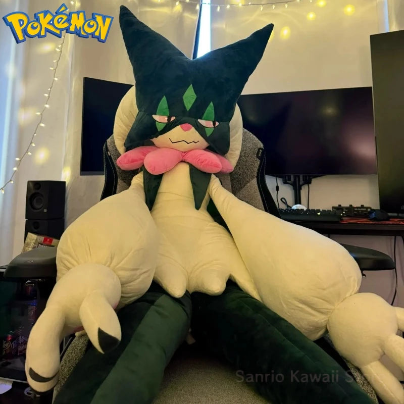 150CM Meowscarada Plush Big Size Pokemon Plushie Cartoon Anime Stuffed Kawaii Ornament Comfortable Soft Doll Toy Ornament Gift