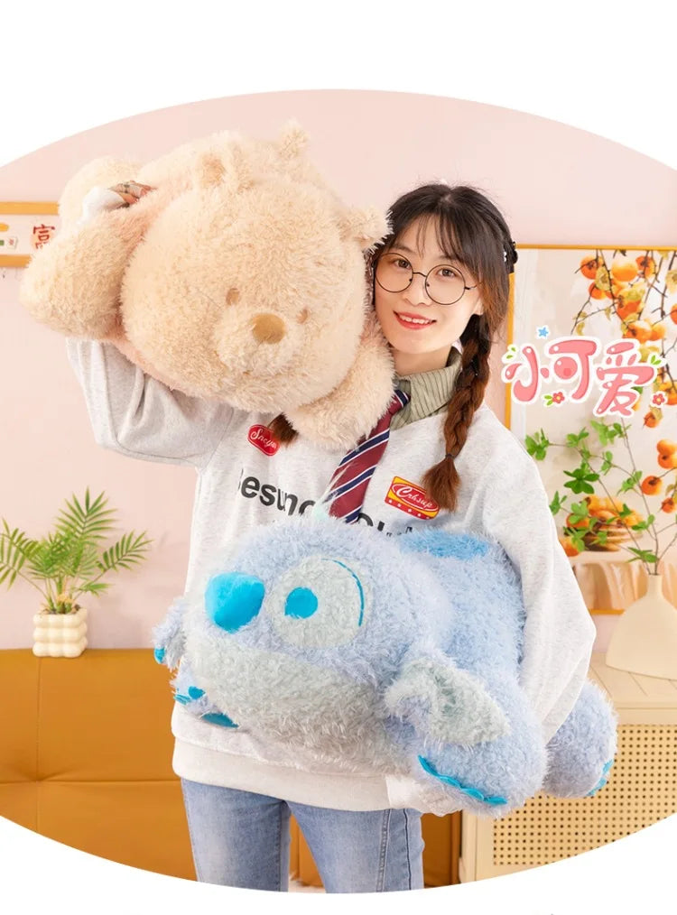 50/70cm Big Size Disney Stitch Pooh Bear Cartoon Anime Plush Stuffed Doll Room Decoration Stuffed Animal Pillow Ornamental Gift