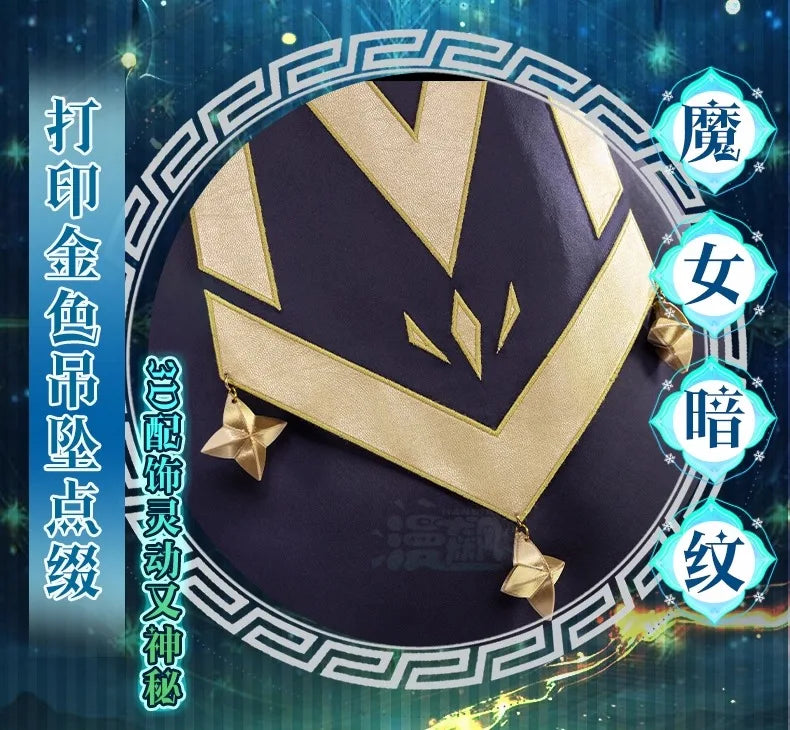 Anime Silent Witch Monica Everett Cosplay Costume Magic Robe Seven Sages Uniform Halloween Party for Women Girls Carnival Outfit