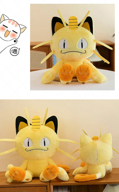 35/70cm Meowth Pokemon Plush Toys Large Anime Doll Cute Pillow Cartoon Giant Pokémon Plushie Stuffed Gift for Kids Christmas