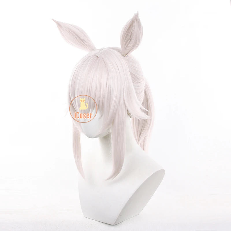 Anime Uma Musume Cinderella Gray Oguri Cap Cosplay Costume Wig Sportswear Headwear Tail Halloween Party for Women Girls Carnival