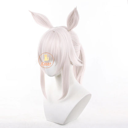 Anime Uma Musume Cinderella Gray Oguri Cap Cosplay Costume Wig Sportswear Headwear Tail Halloween Party for Women Girls Carnival