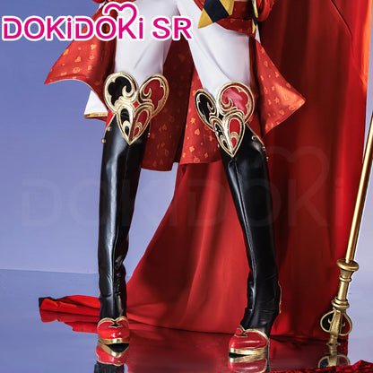 Riddle Cosplay Shoes Anime DokiDoki Men Black Red King Leather Boots Riddle Cosplay Long Boots Shoes