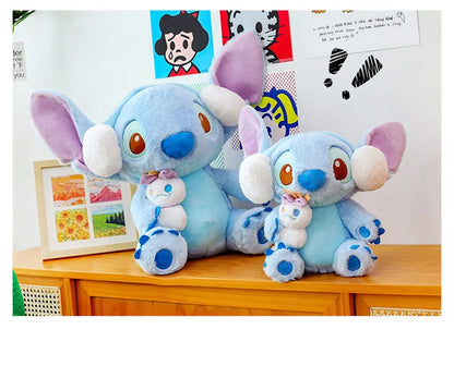 60/80/100cm Super Big Size Stitch Winter Disney Kawaii Anime Plush Stuffed Doll Cartoon Plushies Children's Pillow Holiday Gift