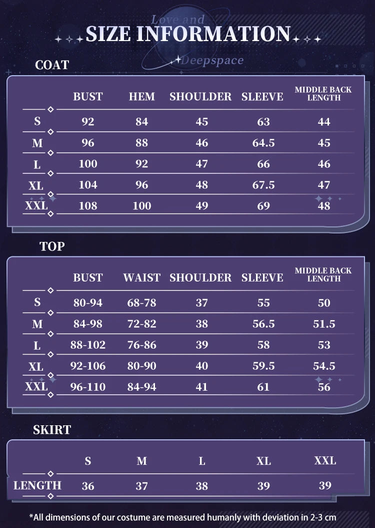 Heroine Cosplay Costume Game Love and Deepspace【S-2XL】DokiDoki-R Women Cute Sylus Cosplay Plus Size Shoes