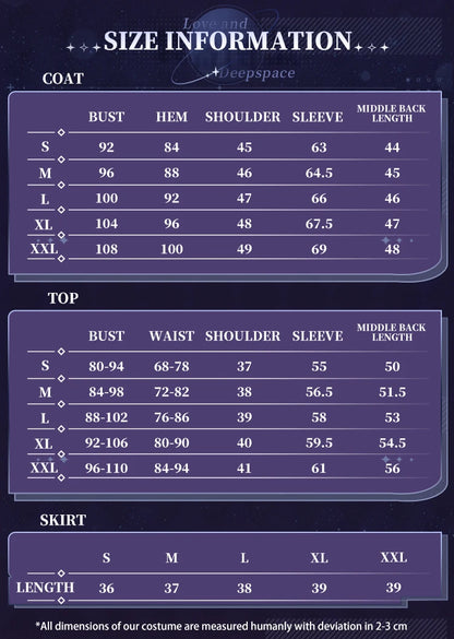 Heroine Cosplay Costume Game Love and Deepspace【S-2XL】DokiDoki-R Women Cute Sylus Cosplay Plus Size Shoes