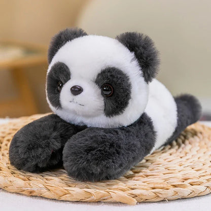 A Panda Doll Lying on Its Wrist in A Lap Lap, A Plush Toy Bracelet in Plush Stuffed Animal Kids Birthday Christmas Gift Stitch