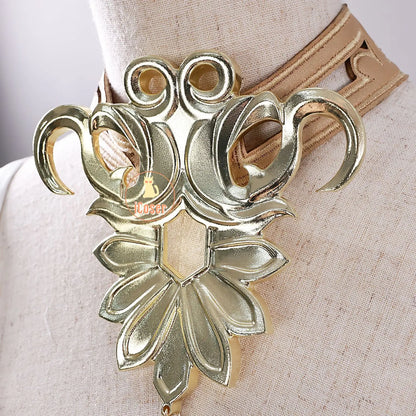 Honkai Star Rail Aglaea Cosplay Costume Wig Dress Headwear Ring Amphoreus The Goldweaver Metal Props Halloween Party Women Girls