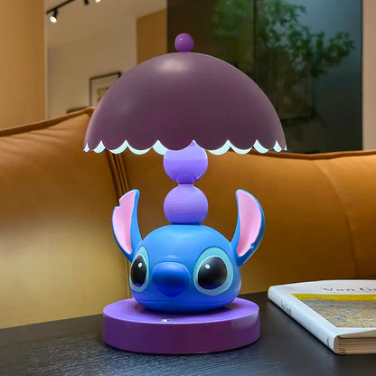 Cute Disney Lilo&Stitch Bedroom Bedside Lamp Anime Figure Table Lamp USB Plug 3 Color Dimming Living Room Study Atmosphere Light