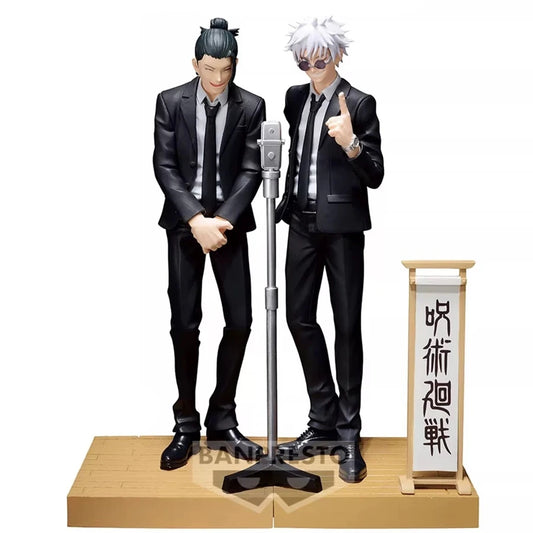 17cm Jujutsu Kaisen Anime Figure Suit Gojou Satoru Action Figure Handsome Suit Man Geto Suguru Figurine PVC Collection Model Toy