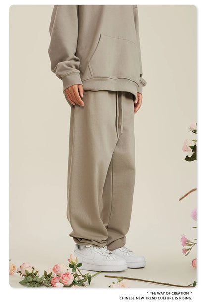ZODF New Men Heavy Weight 440gsm Solid Sweatpants Unisex Loose Basic Casual Comfortable Sport Pants Joggers Streetwears HY0628
